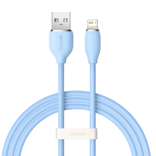 

Baseus CAGD000003 Jelly Series 2.4A USB to 8 Pin Liquid Silicone Fast Charging Data Cable, Cable Length:1.2m(Blue)