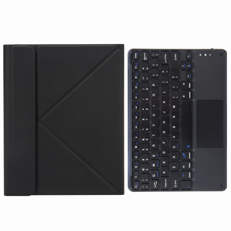 

H-109C Touch Bluetooth Keyboard Leather Case with Rear Three-fold Holder For iPad Pro 11 inch 2021 & 2020 & 2018 / Air 2020 10.9(Black)