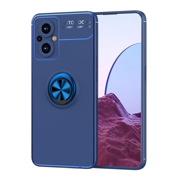 

For OnePlus Nord N20 5G Metal Ring Holder 360 Degree Rotating TPU Phone Case(Blue)