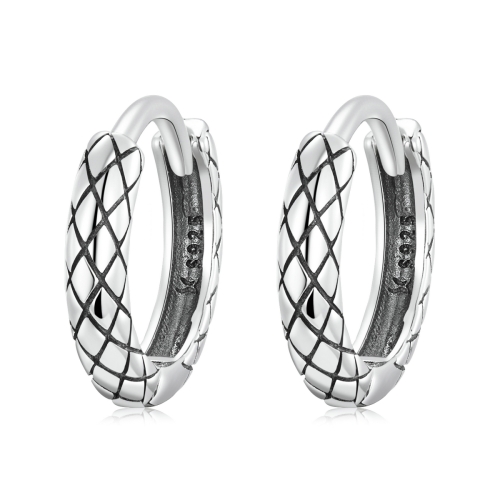 

S925 Sterling Silver Snake Texture Ear Buckle Women Earrings