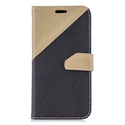 

For iPhone 11 Matching Color Frosted Texture Horizontal Flip PU Leather Case with Holder & Card Slots & Lanyard(Black + Gold)