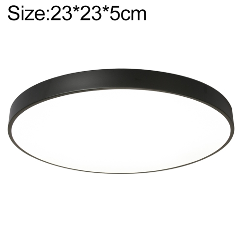 

Macaron LED Round Ceiling Lamp, 3-Colors Light, Size:23cm(Black)