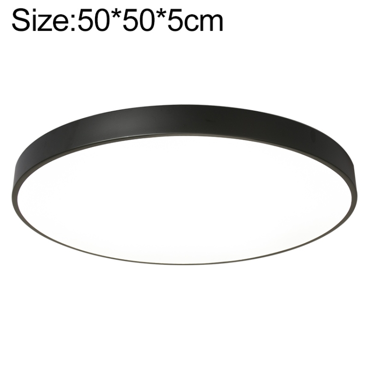 

Macaron LED Round Ceiling Lamp, 3-Colors Light, Size:50cm(Black)