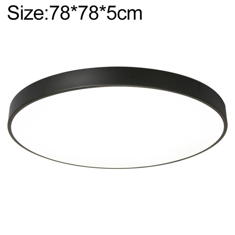 

Macaron LED Round Ceiling Lamp, 3-Colors Light, Size:78cm(Black)