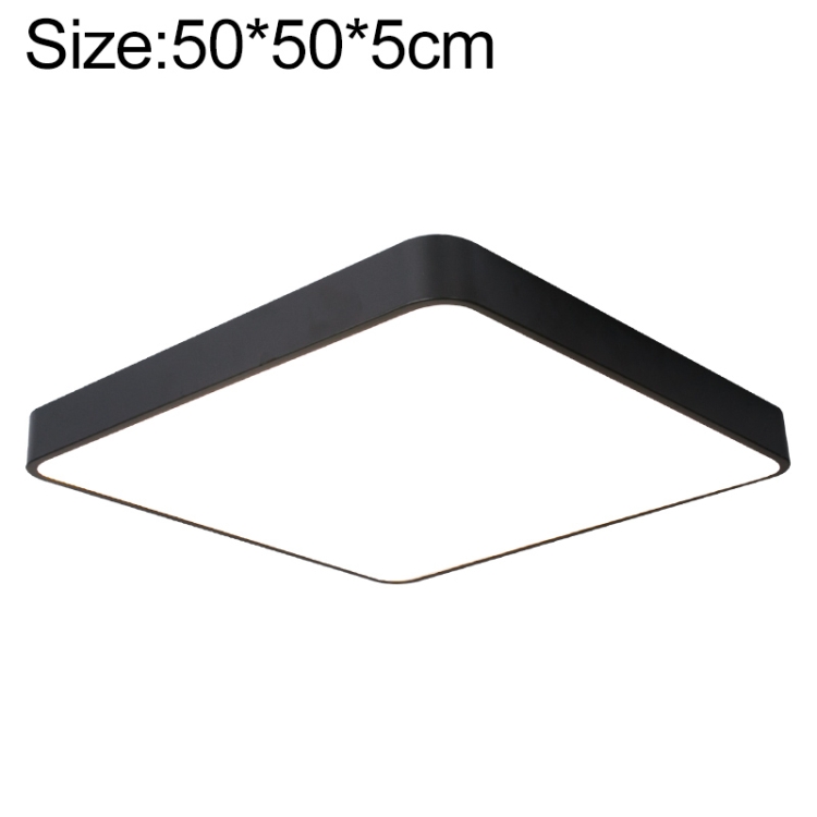 

Macaron LED Square Ceiling Lamp, 3-Colors Light, Size:50cm(Black)