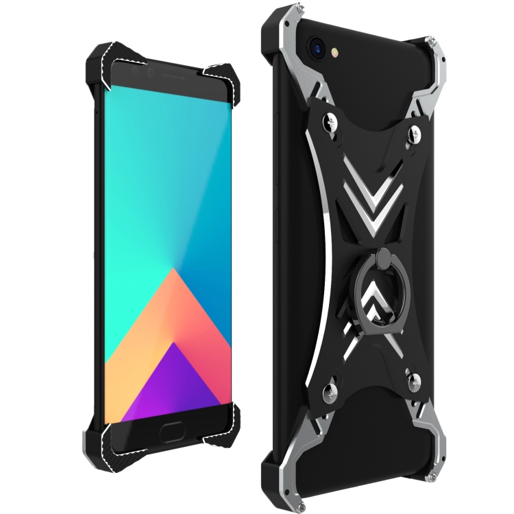 

For Vivo X9 Plus PC Sword Soul Shockproof Armor Metal Protective Case with Ring Holder(Black)