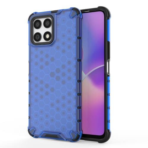

For Honor X30i Honeycomb PC + TPU Phone Case(Blue)