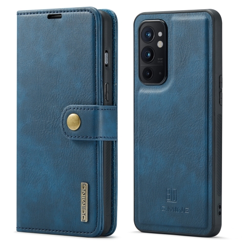 

For OnePlus 9RT 5G DG.MING Crazy Horse Texture Detachable Magnetic Leather Phone Case(Blue)