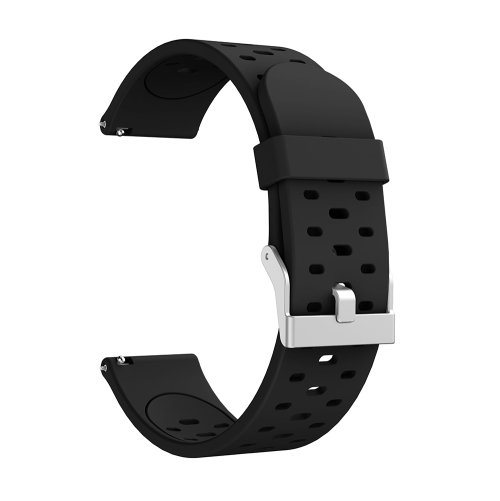 

For Samsung Galaxy Watch 3 45mm Three Row Holes Silicone Watchband(Black)