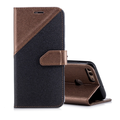 

For Huawei Lmagine 7S Matching Color Frosted Texture Horizontal Flip PU Leather Case with Holder & Card Slots & Lanyard(Black + Brown)