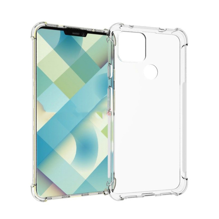 

For Google Pixel 4a 5G Shockproof Non-slip Thickening TPU Phone Case(Transparent)