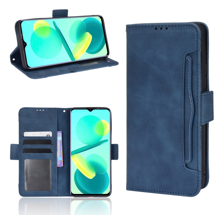 

For Oukitel C25 Skin Feel Calf Pattern Leather Phone Case(Blue)