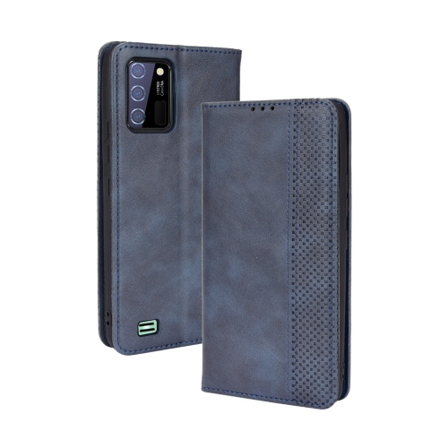 

For Oukitel C25 Magnetic Buckle Retro Texture Leather Case(Blue)