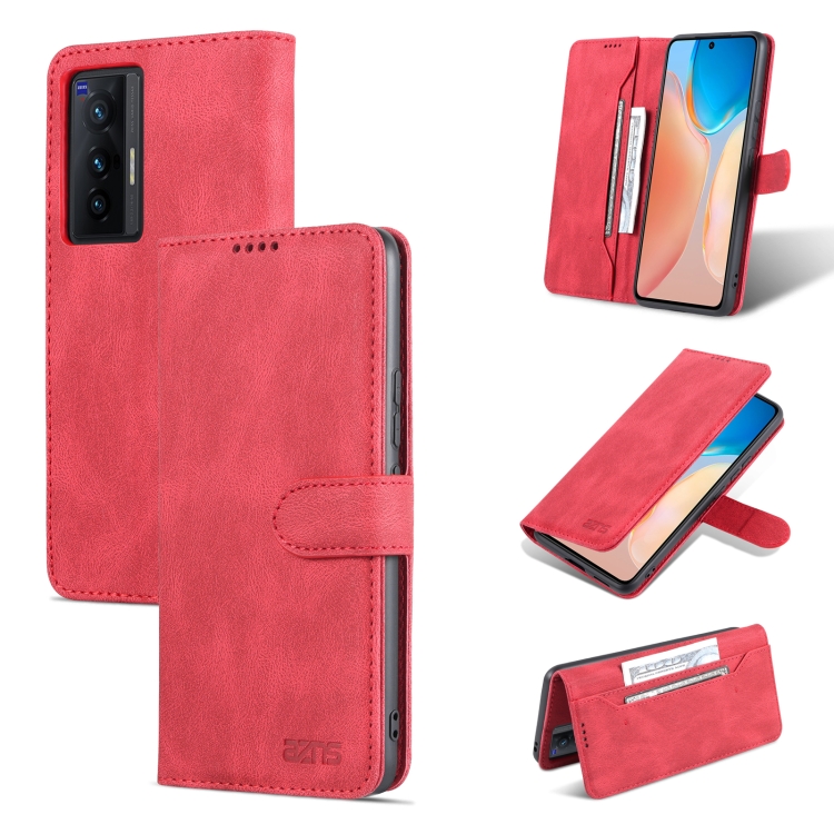 

For vivo X70 AZNS Dream II Skin Feel Horizontal Flip Leather Case(Red)