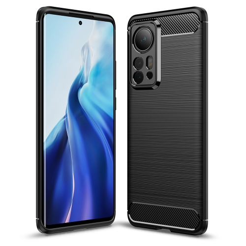 

For Xiaomi Mi 12 Pro 5G Brushed Texture Carbon Fiber TPU Phone Case(Black)
