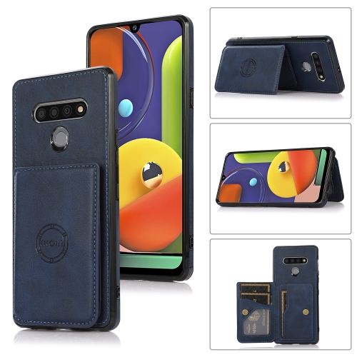 

For LG Stylo 6 Calf Texture Magnetic Phone Case(Blue)