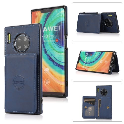 

For Huawei Mate 30 Pro Calf Texture Magnetic Phone Case(Blue)