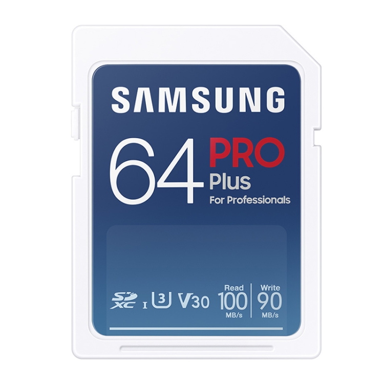 

Original Samsung Pro Plus SD Memory Card (2021), Capacity:64GB(Blue)