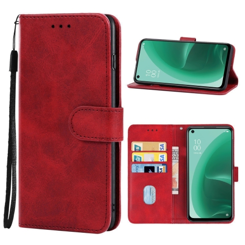 

Leather Phone Case For OPPO A55s 5G(Red)