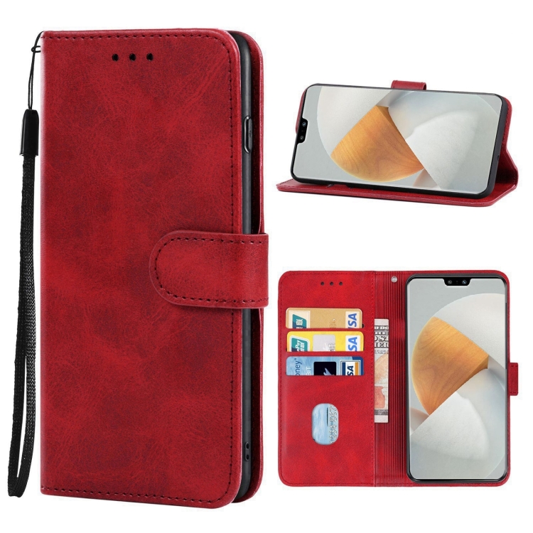 

Leather Phone Case For vivo S12 Pro(Red)