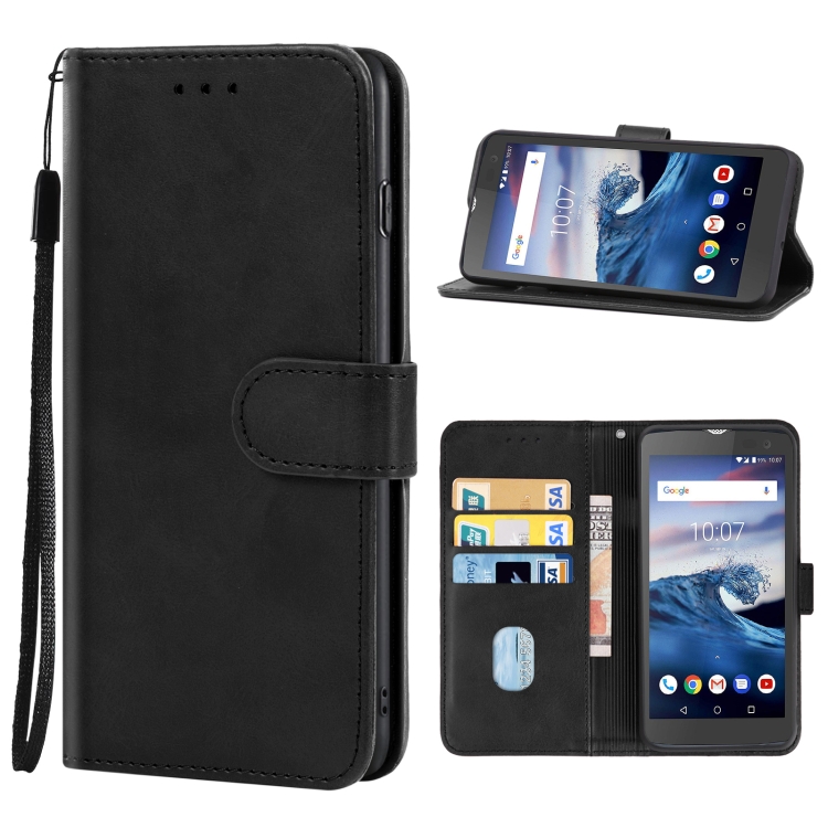 

Leather Phone Case For Crosscall Core-X3(Black)