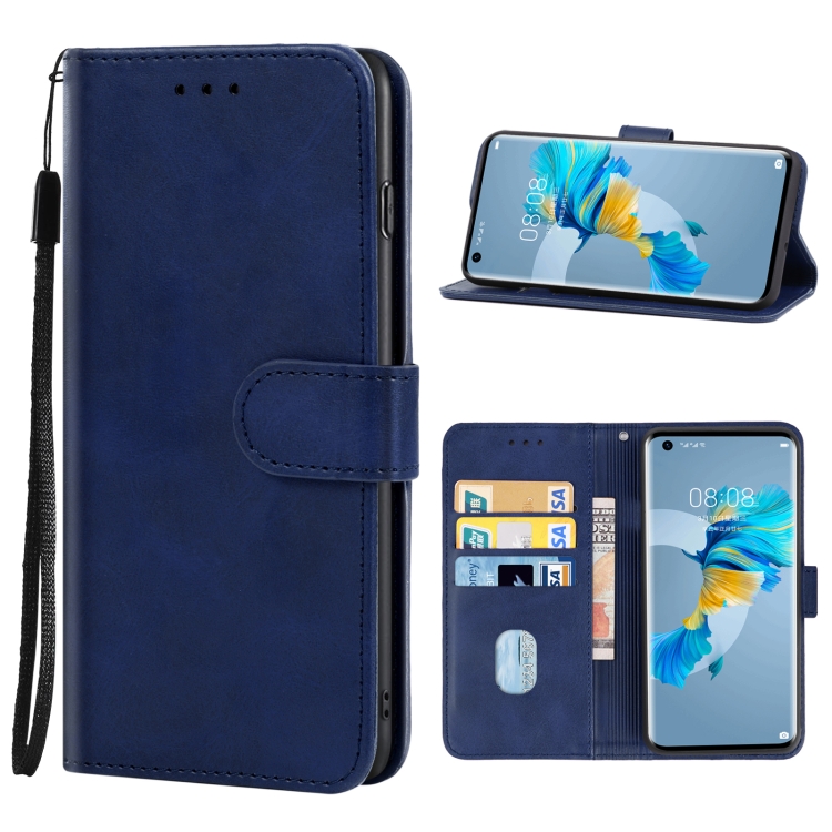 

Leather Phone Case For Huawei Mate 40E 5G(Blue)