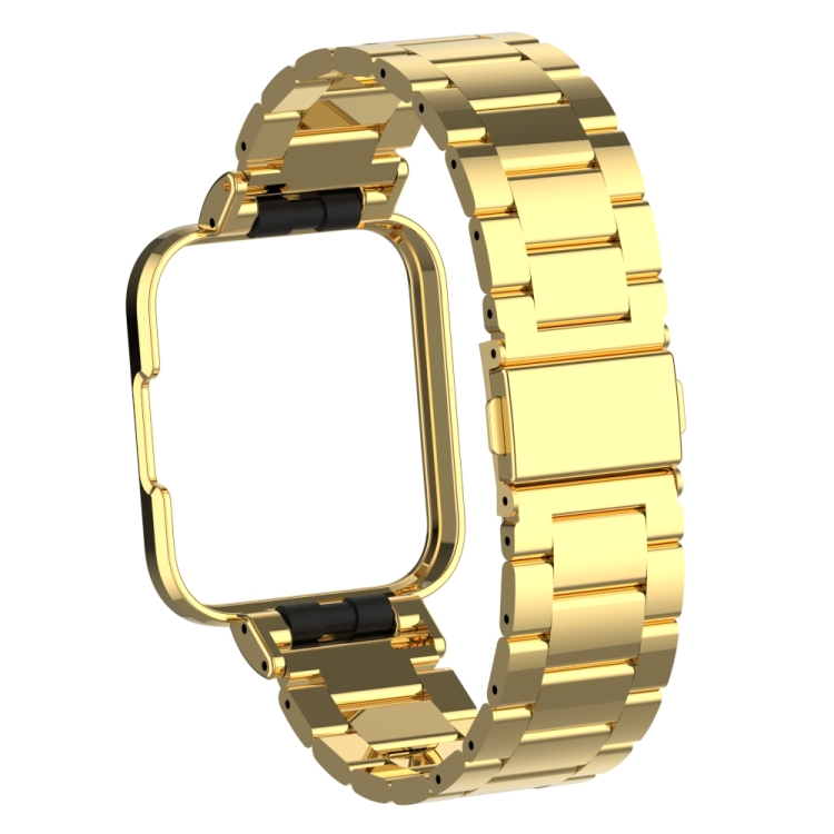 

For Xiaomi Redmi Watch 2 Three-Bead Metal Watchband(Gold)
