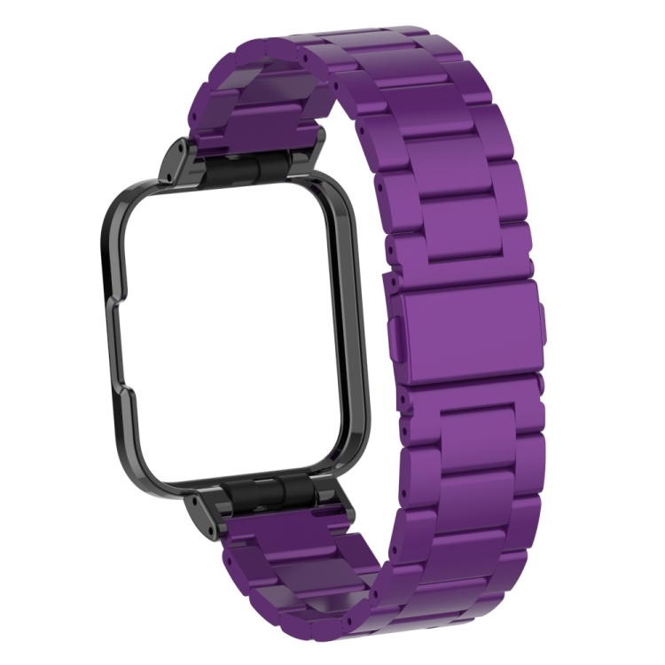 

For Xiaomi Redmi Watch 2 Three-Bead Metal Watchband(Purple)