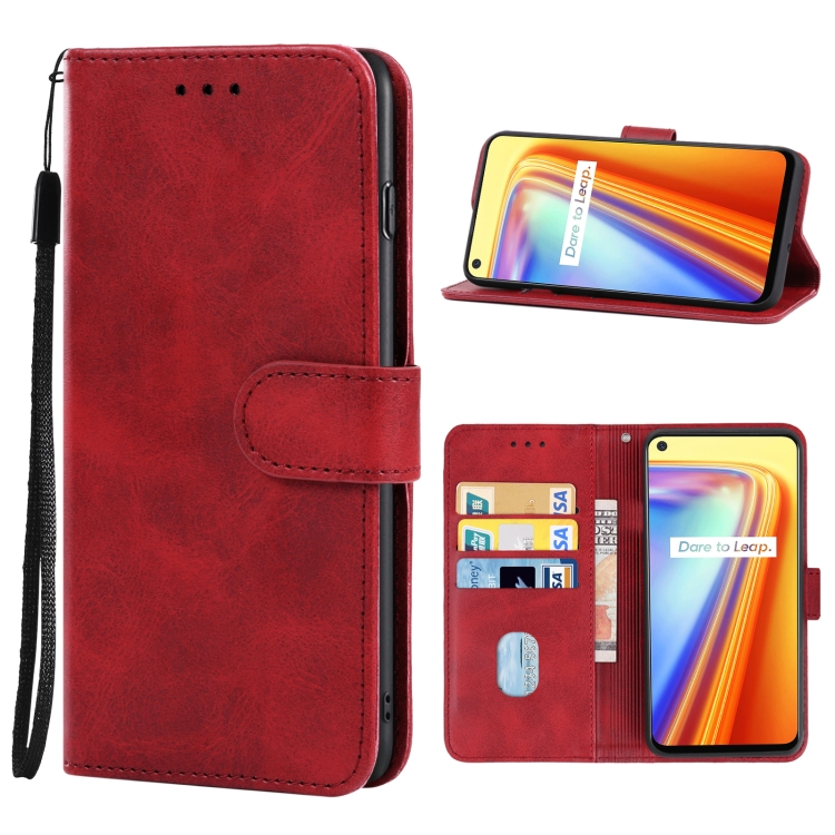 

Leather Phone Case For OPPO Realme 7 Asia Version(Red)