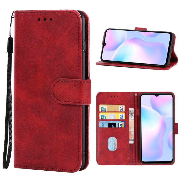 

Leather Phone Case For Xiaomi Redmi 9A Sport(Red)