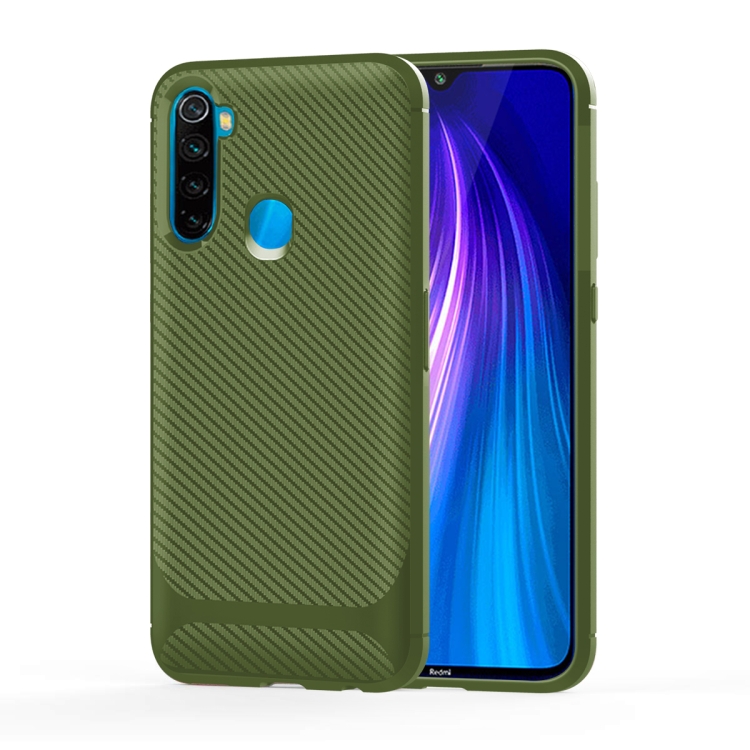 

For Xiaomi Redmi Note 8 Carbon Fiber Texture Shockproof TPU Protective Case(Green)