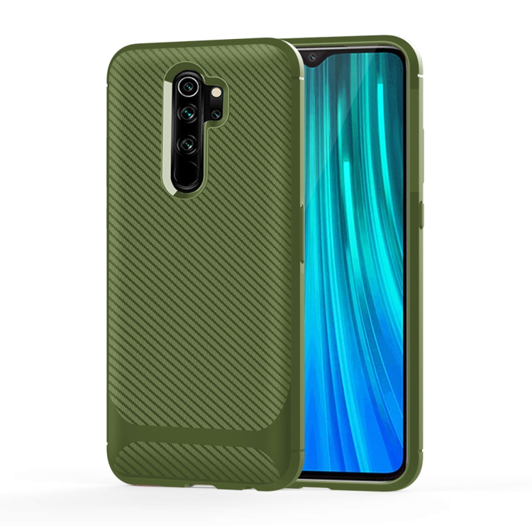 

For Xiaomi Redmi Note 8 Pro Carbon Fiber Texture Shockproof TPU Protective Case(Green)