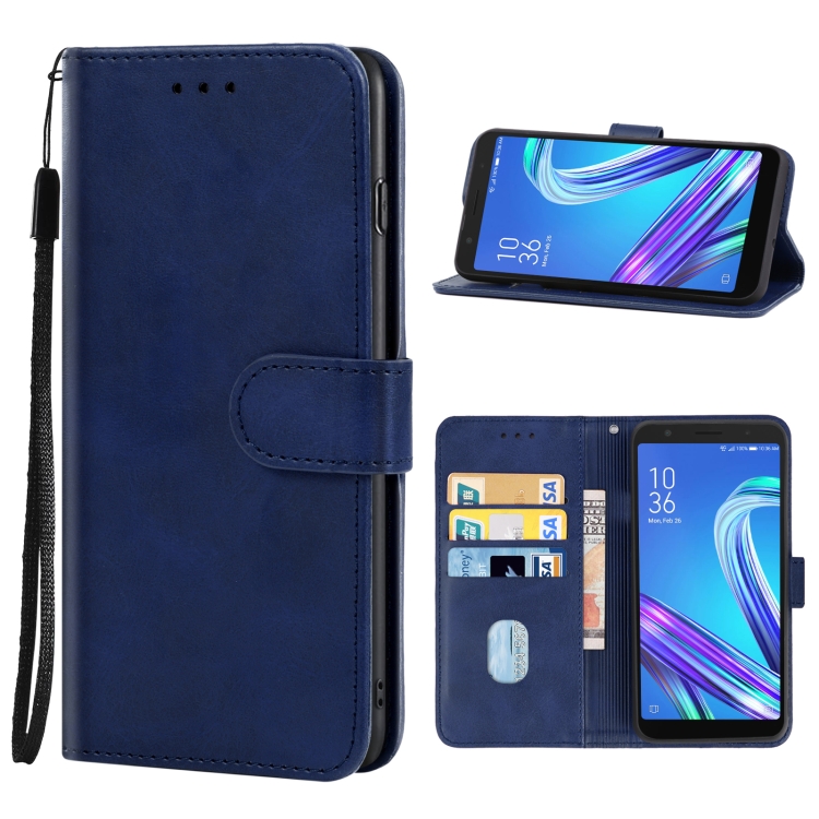 

Leather Phone Case For Asus ZenFone Live L2(Blue)