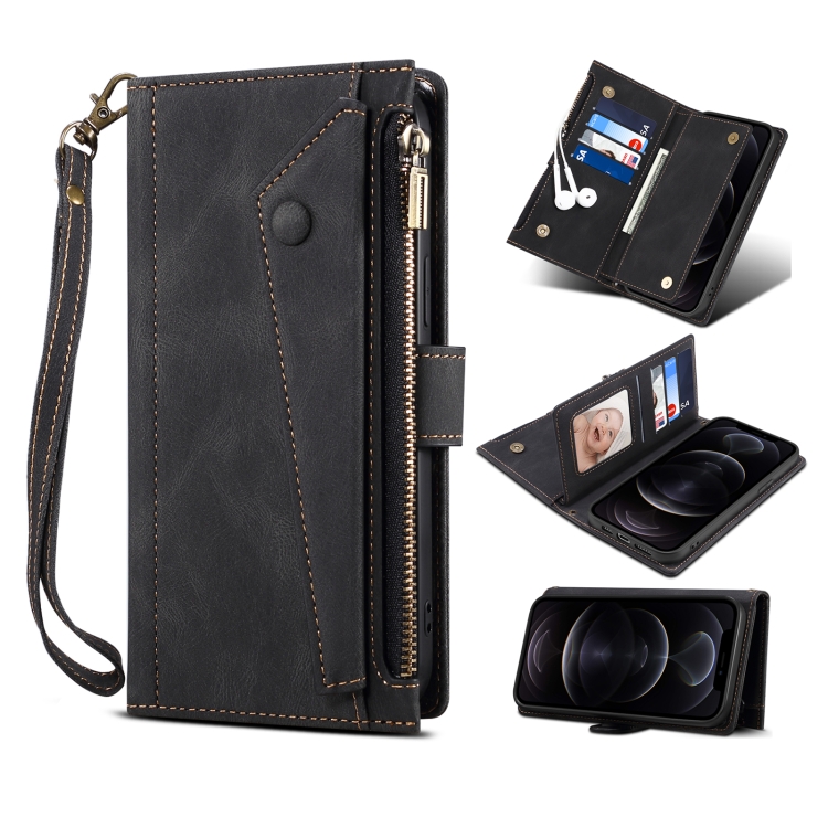

For Motorola Edge X30 Retro Frosted Leather Phone Case(Black)