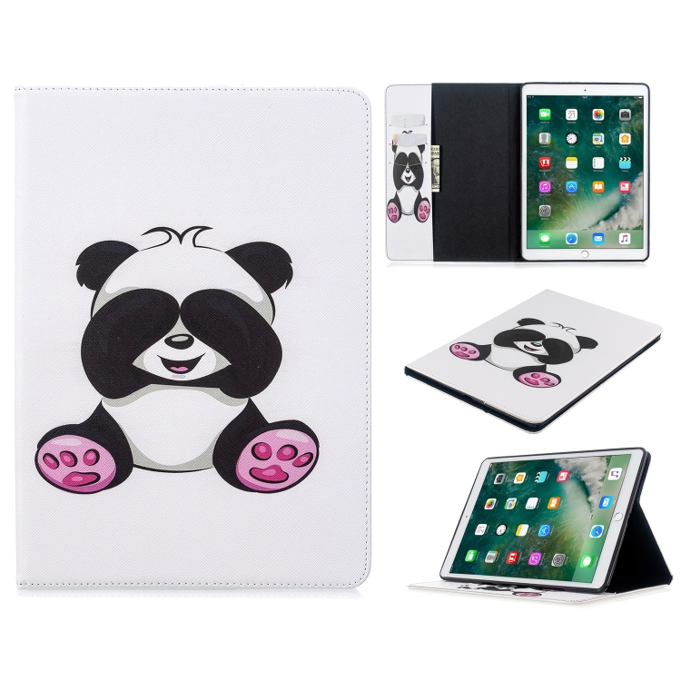 

For iPad 10.2 Colored Drawing Pattern Horizontal Flip PU Leather Case with Holder & Card Slots & Wallet(Panda)