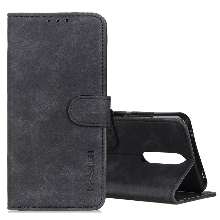 

For Xiaomi Redmi K30 KHAZNEH Retro Texture PU + TPU Horizontal Flip Leather Case with Holder & Card Slots & Wallet(Black)