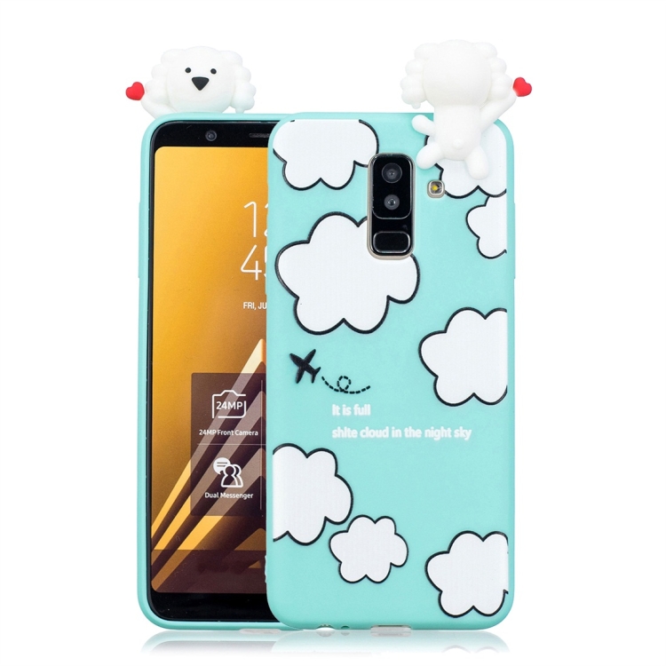 

For Galaxy A6+ (2018) Shockproof Cartoon TPU Protective Case(Clouds)