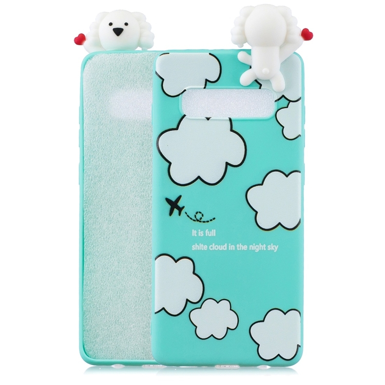 

For Galaxy S10+ Shockproof Cartoon TPU Protective Case(Clouds)