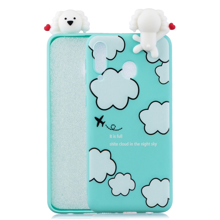 

For Galaxy A30 Shockproof Cartoon TPU Protective Case(Clouds)