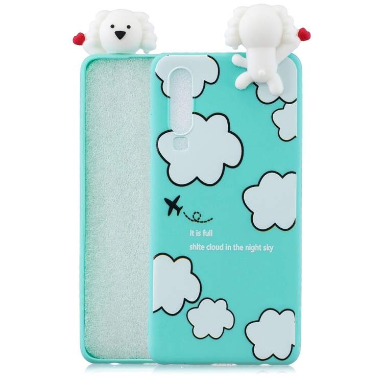 

For Galaxy A70 Shockproof Cartoon TPU Protective Case(Clouds)