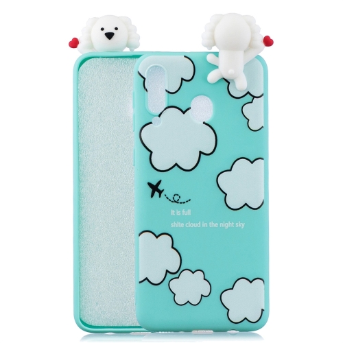

For Galaxy M30 Shockproof Cartoon TPU Protective Case(Clouds)