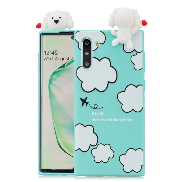 

For Galaxy Note 10+ Shockproof Cartoon TPU Protective Case(Clouds)