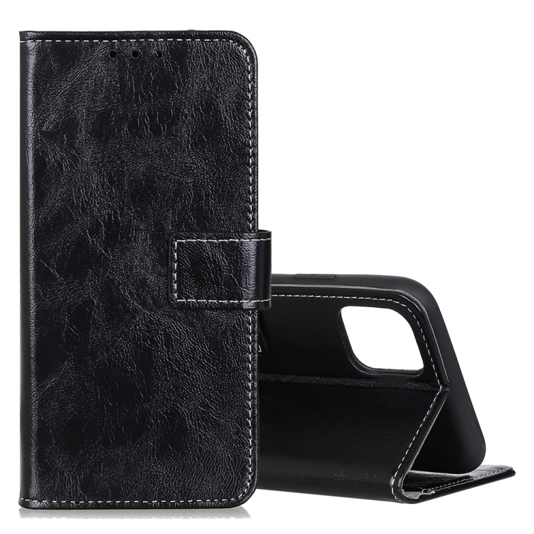 

For Galaxy S10 Lite / A91 Retro Crazy Horse Texture Horizontal Flip Leather Case with Holder & Card Slots & Photo Frame & Wallet(Black)