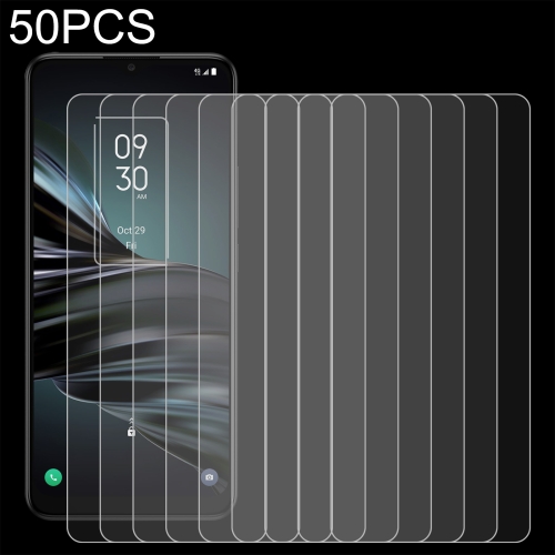 

50 PCS 0.26mm 9H 2.5D Tempered Glass Film For TCL 20 XE