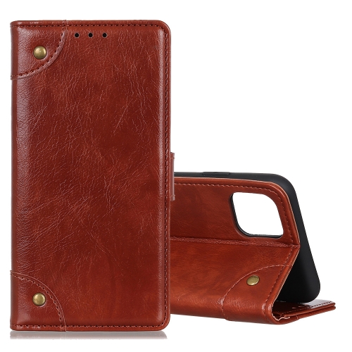 

For Galaxy Note10 Lite / A81 Copper Buckle Nappa Texture Horizontal Flip Leather Case with Holder & Card Slots & Wallet(Brown)