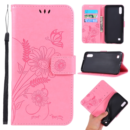 

For Galaxy A10 Ant Dating Series Mobile Phone Leather Case with Stand & Card Slot & Wallet(Pink)