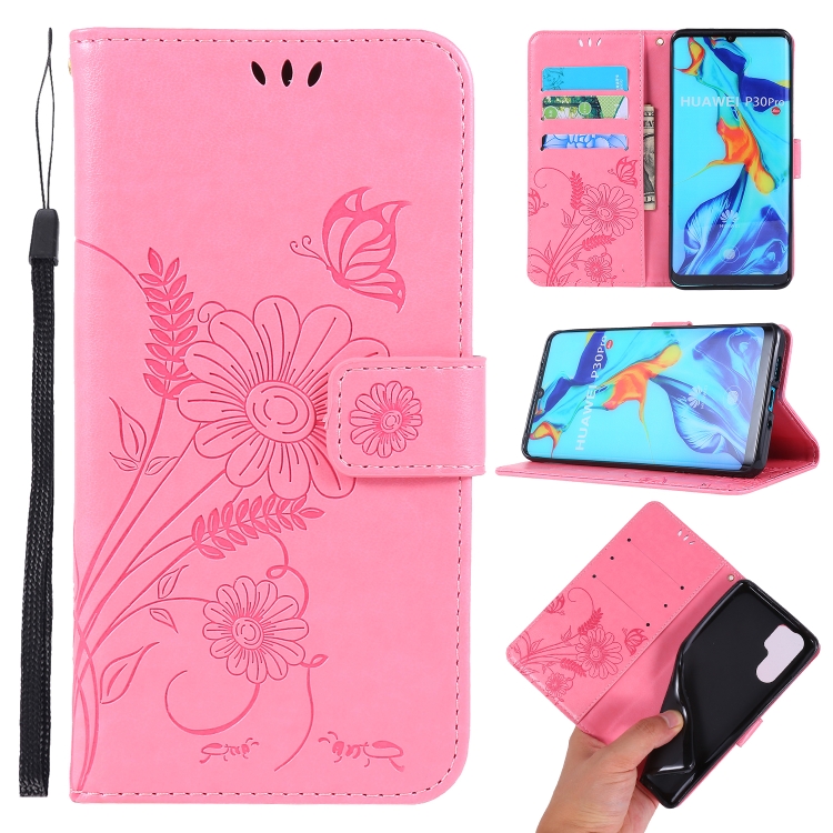 

For Huawei P30 Pro Ant Dating Series Mobile Phone Leather Case with Stand & Card Slot & Wallet(Pink)