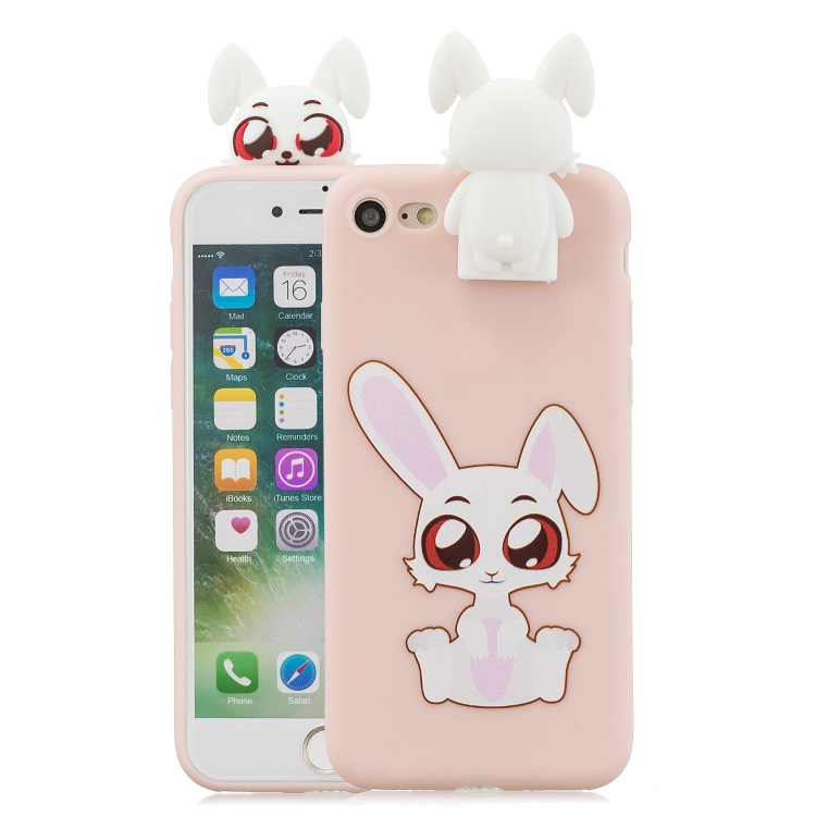 

For iPhone 7 / 8 Cartoon Shockproof TPU Protective Case with Holder(Rabbit)