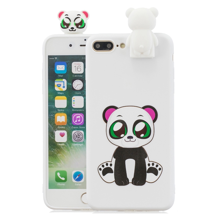 

For iPhone 7 Plus / 8 Plus Cartoon Shockproof TPU Protective Case with Holder(Panda)
