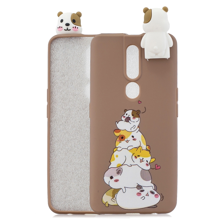 

For OPPO F11 Cartoon Shockproof TPU Protective Case with Holder(Hamsters)
